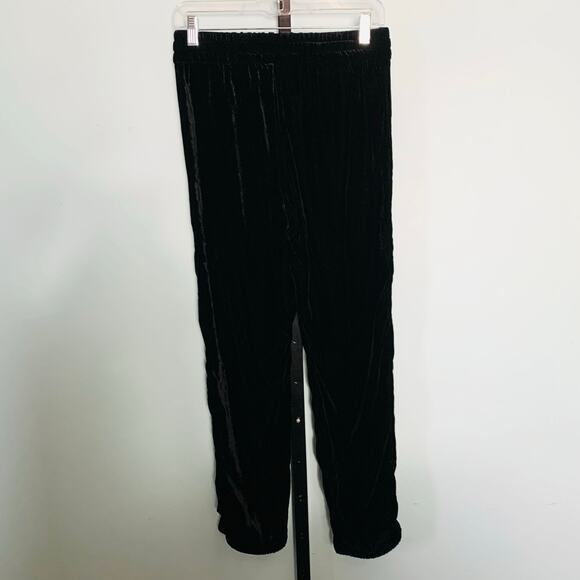 NWT J. Crew Black Velvet Drawstring Joggers Size 0 - Picture 4 of 7
